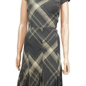 Antonio Melani plaid cowl neck dress